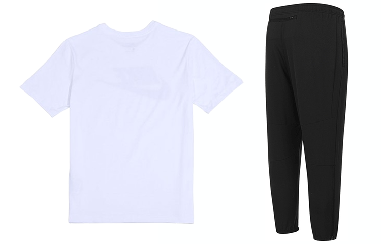 Nike Casual Sportswear Men’s White+Black Crew Neck Moderate
