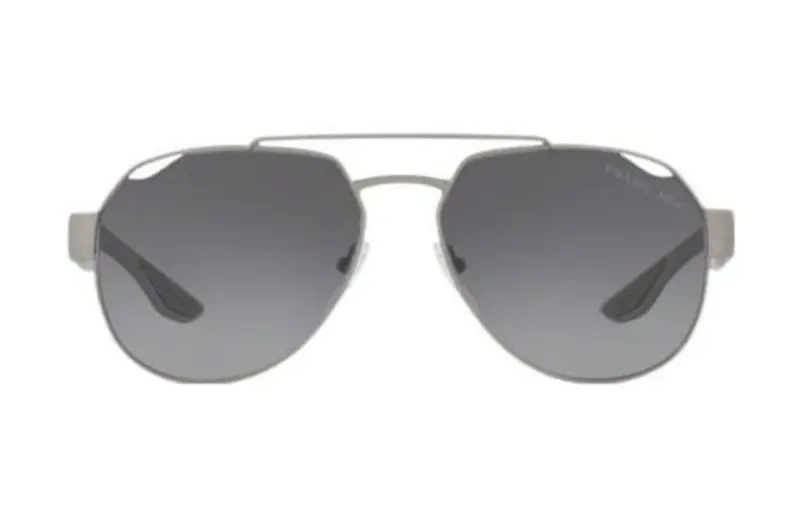 PRADA Plastic Aviator Sunglasses Women's Silver