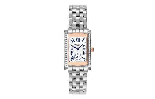 LONGINES Fashion Collection Quartz Movement 30m Waterproof Men's Watch 26.1*42mm White Dial Stainless Steel Case