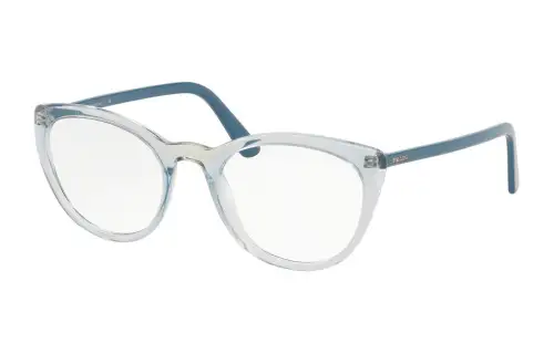 PRADA Plastic Irregular Shape Eyeglass Frames Women's Gray