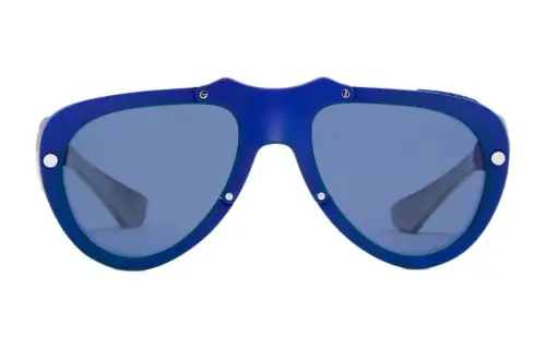 Burberry Nylon Irregular Shape Sunglasses Women's Blue