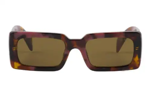 PRADA Logo plaque Rectangle frame Sunglasses