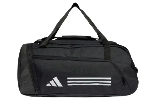 Adidas Essential Recycled Material Polyester Handbag Gym Bag Medium Unisex Black & White