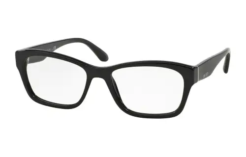 PRADA Plastic Irregular Shape Eyeglass Frames Women's Black