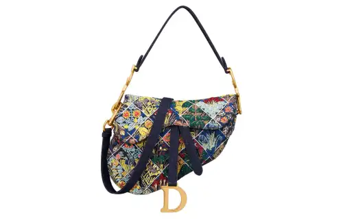 DIOR Saddle Denim Saddle Bag, Shoulder Bag, Crossbody Bag, Handbag Women's Multicolor
