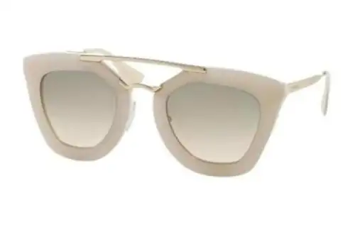 PRADA Plastic Aviator Sunglasses Women's Beige