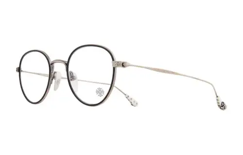 Chrome Hearts Titanium Alloy Oval Eyeglass Frames Unisex Silver