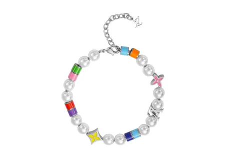 LOUIS VUITTON Monogram Pearls Party Bracelet