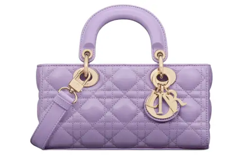 DIOR Lady D Joy Lambskin Handbag, Shoulder Bag, Crossbody Bag, Handbag Small Women's Light Purple