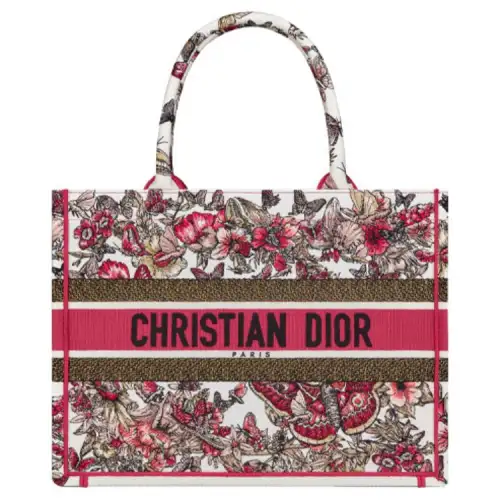 DIOR BookTote Canvas Tote Bag, Shopping Bag, Canvas Bag, Handbag Medium Women's Multicolor
