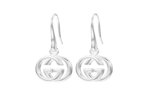 GUCCI GG 925 Sterling Silver Earrings Unisex Silver