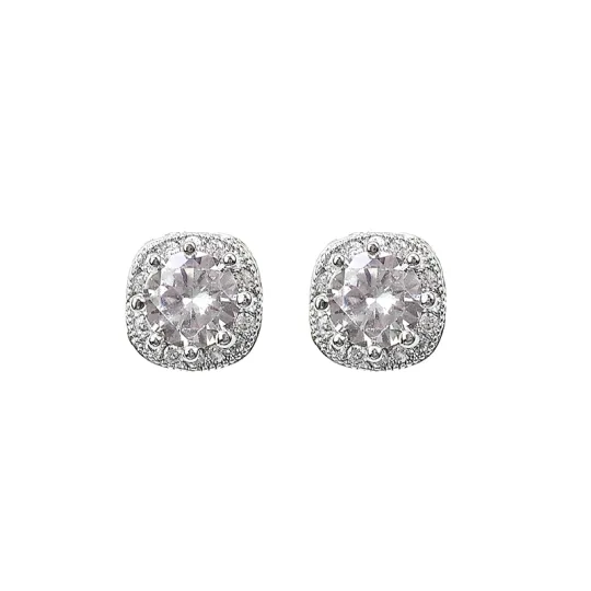 ONEKISS Synthetic Cubic Zirconia Gold Plated Copper Stud Earrings Women's