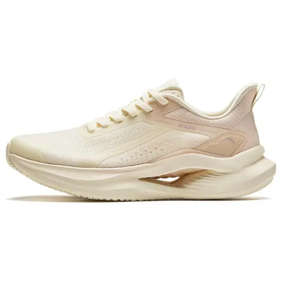 ANTA Running Shoes Women's Low-Top Light Beige White/Smoky Brown