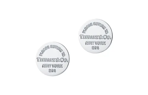 TIFFANY & CO. Return To Tiffany Collection 925 Sterling Silver Stud Earrings Unisex