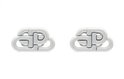 Balenciaga Zinc Alloy Stud Earrings Women's Silver