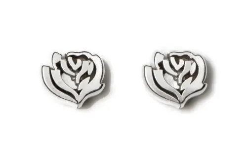 Burberry rose-stud earrings