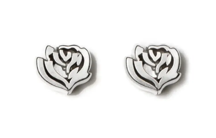 Burberry rose-stud earrings