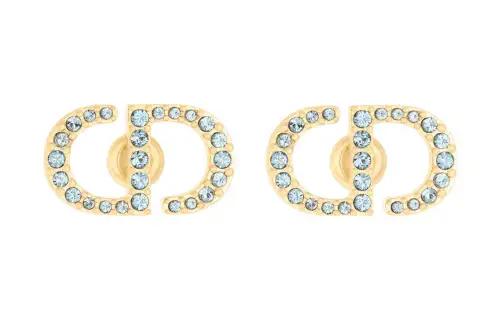 DIOR Artificial Crystal Stud Earrings Women's