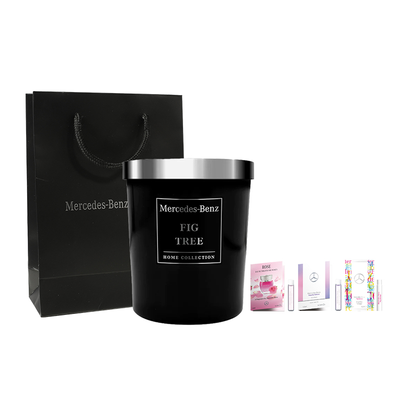 Mercedes Benz, fragrant perfumed candle, perfume, fig color, 180g, 1.5 ml, 1 ml