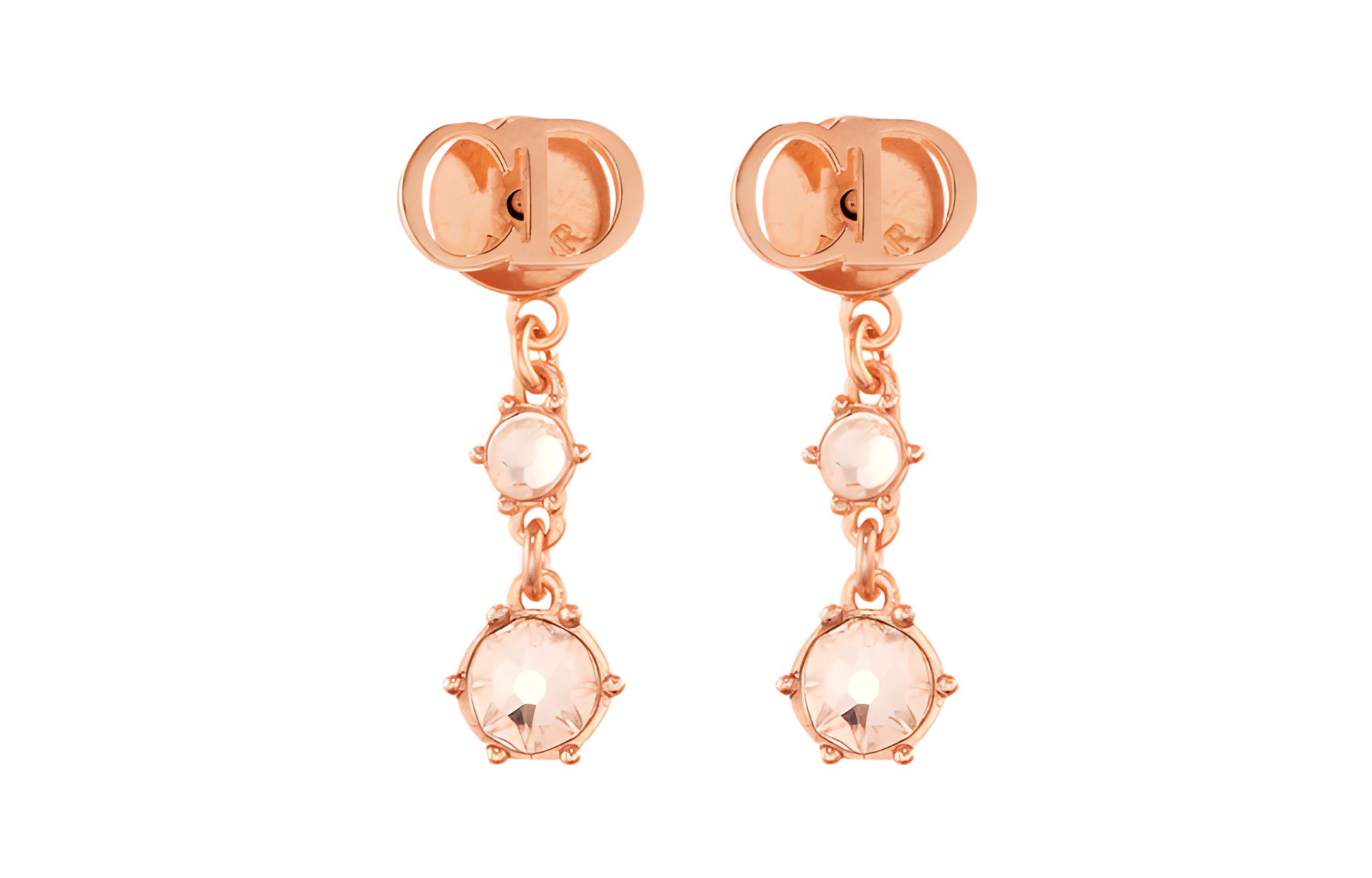 DIOR Clair Earrings Women's Rose Gold
