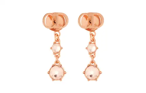 DIOR Clair Earrings Women's Rose Gold