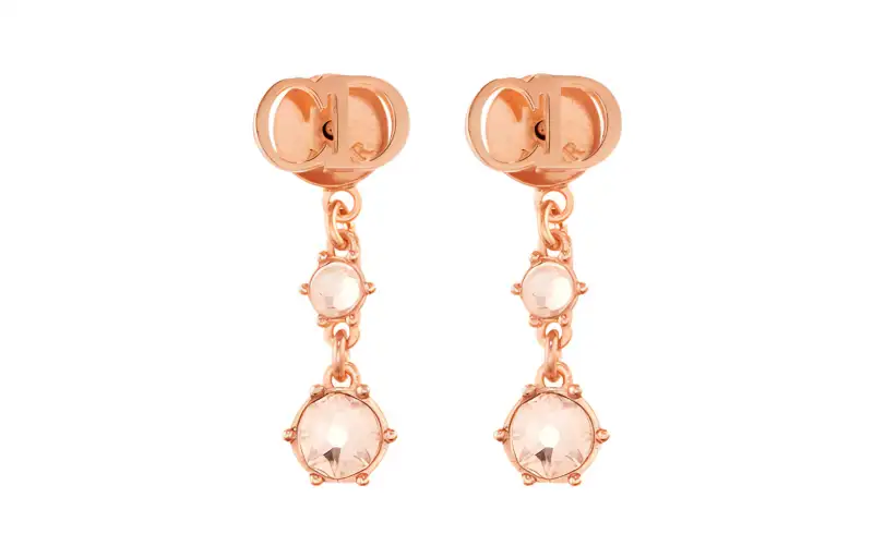 DIOR Clair Earrings Women's Rose Gold