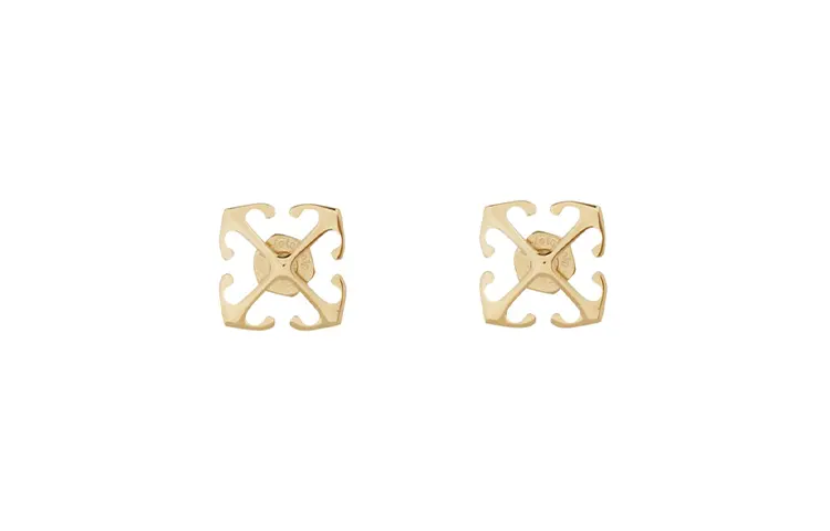 OFF WHITE Stud Earrings Women's Gold