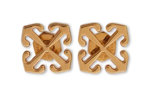 OFF WHITE Arrows Stud Logo Detailed Earrings