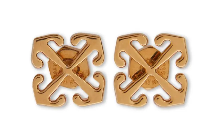 OFF WHITE Arrows Stud Logo Detailed Earrings