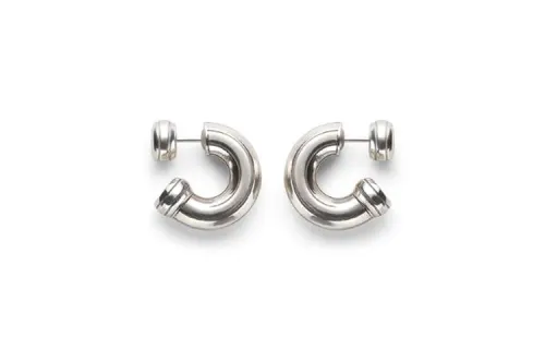 Bottega Veneta 925 Sterling Silver Stud Earrings Women's Silver