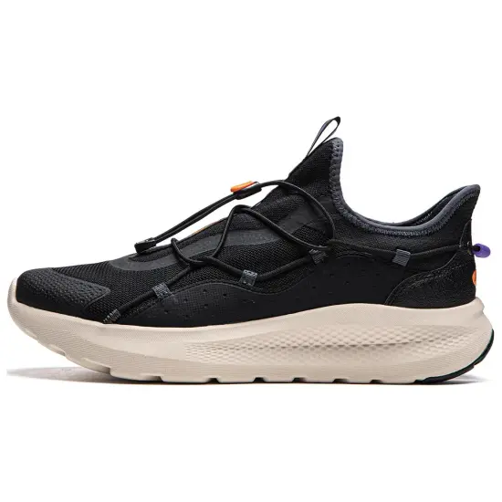 LINING Cloud Ease Slip On Casual Shoes Men Low-Top Ebony Black