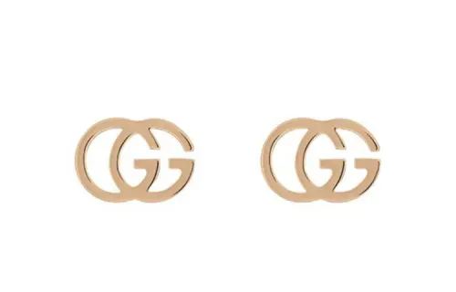 GUCCI 18kt Rose Gold Gg Running Earrings