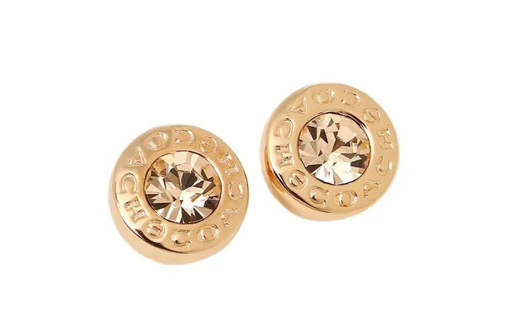 COACH Brass Stud Earrings Women's