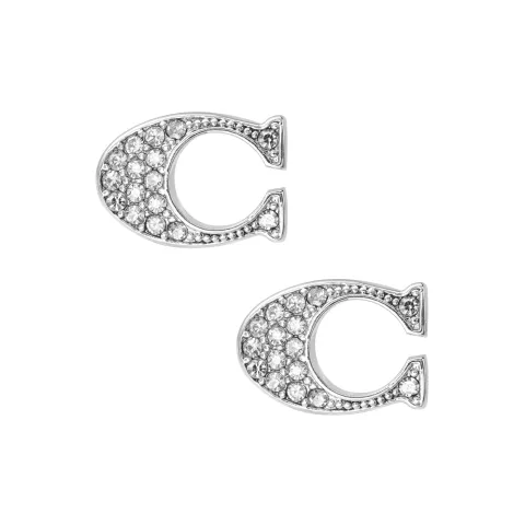 COACH Alloy Stud Earrings Women's Silver