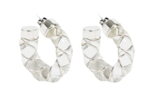 Bottega Veneta Twisted Hoop Earrings