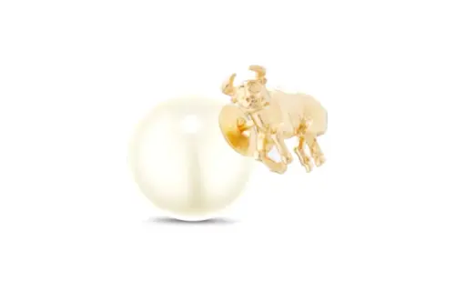 DIOR Stud Earrings Women's Gold