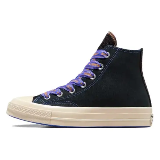 Converse Chuck 70 High 'Ribbon Laces - Black Blue Flame'