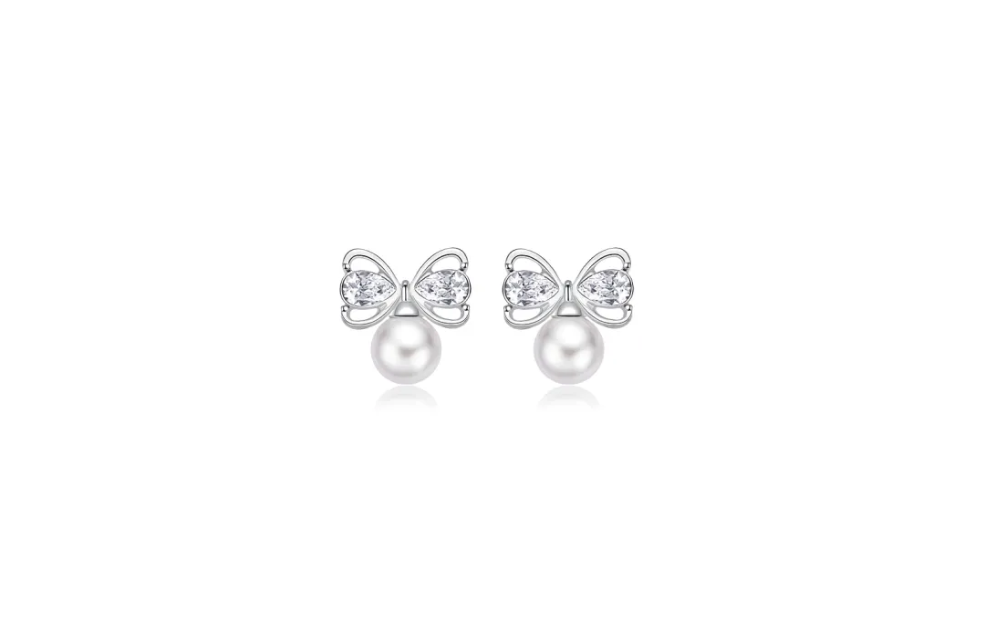 Asia Star S925 Silver Needle Stud Earrings Women's