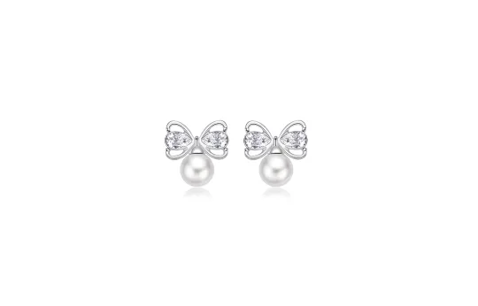 Asia Star S925 Silver Needle Stud Earrings Women's