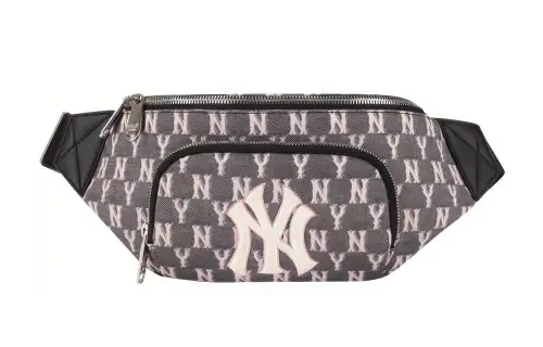 MLB Monogram Collection Polyester Combo Bag, Shoulder Bag, Crossbody Bag, Fanny Pack Regular Unisex Dirty Pink Print