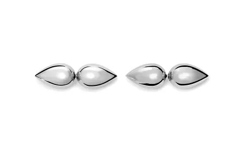 Spear silver stud earrings