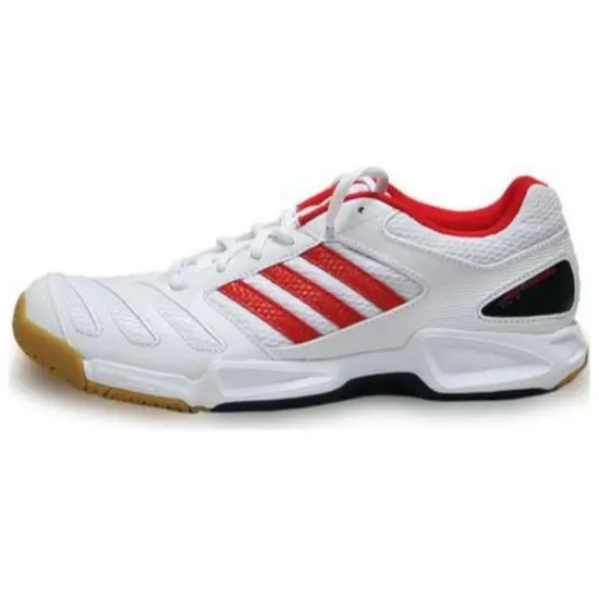 Adidas BT Feather Team Cushioning Wear Resistant Low Top Badminton Shoes Unisex Red White