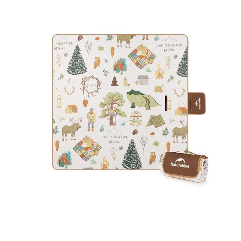 NATUREHIKE Picnic Mats Camping Printed Pattern Moisture Proof Outdoor Camping Portable Spring Trip Cushion