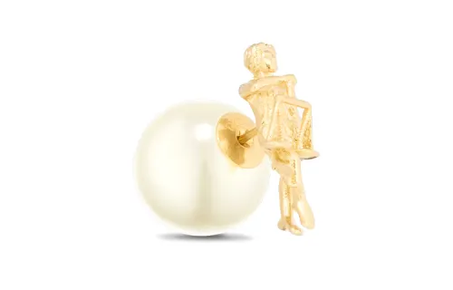 DIOR Stud Earrings Women's Gold