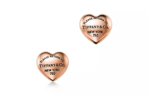 TIFFANY & CO. 18K Rose Gold Stud Earrings Women's Rose Gold