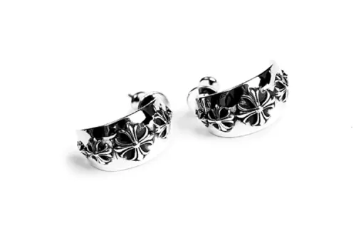 Chrome Hearts 925 Sterling Silver Stud Earrings Unisex
