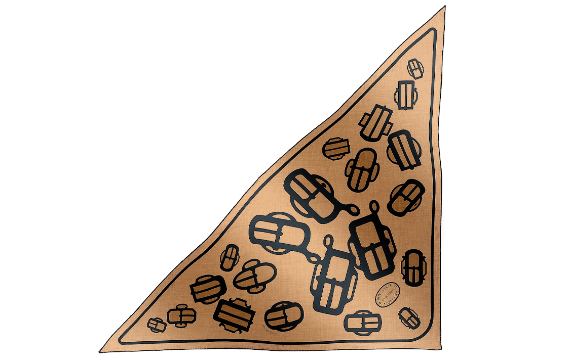 HERMES Cashmere, Mulberry Silk, Silk Scarves Women's Caramel