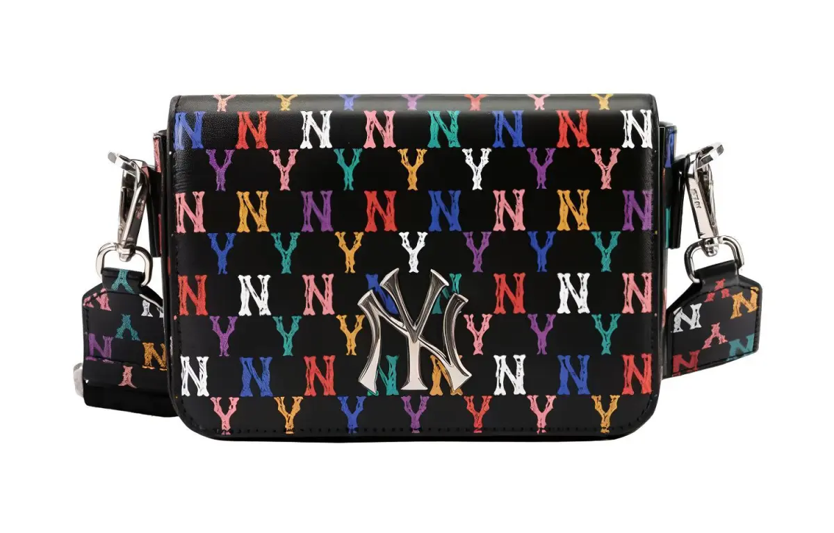 MLB Monogram Cotton Shoulder Bag Unisex Black