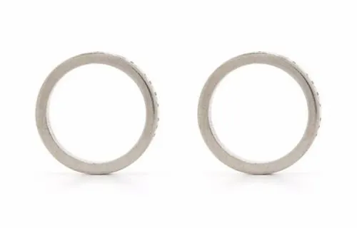 Maison Margiela numbers-engraved circle earrings