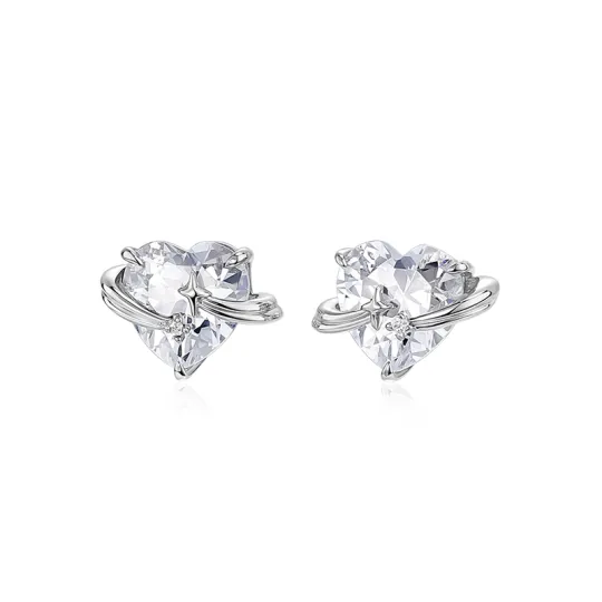 KADER S925 Silver Stud Earrings Women's